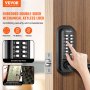 VEVOR Cerradura de Puerta Mecánica sin Llave Pestillo Codificado de Aleación de Zinc Teclado de Doble Cara Manija de Puerta de Entrada Izquierda y Derecha Reversible para Espesor de Puerta 35-65 mm