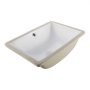 VEVOR Lavabo Bajo Encimera de Cerámica Rectangular, con Rebosadero, Fregadero de Cocina Moderno para Espacios Pequeños, Resistente a las Manchas y el Amarilleo, Color Blanco, 460 x 330 x 185 mm