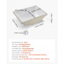 VEVOR Lavabo Bajo Encimera de Cerámica Rectangular, con Rebosadero, Fregadero de Cocina Moderno Bajo Encimera para Espacios Pequeños, Orificio de Desbordamiento, Color Blanco, 515 x 385 x 190 mm