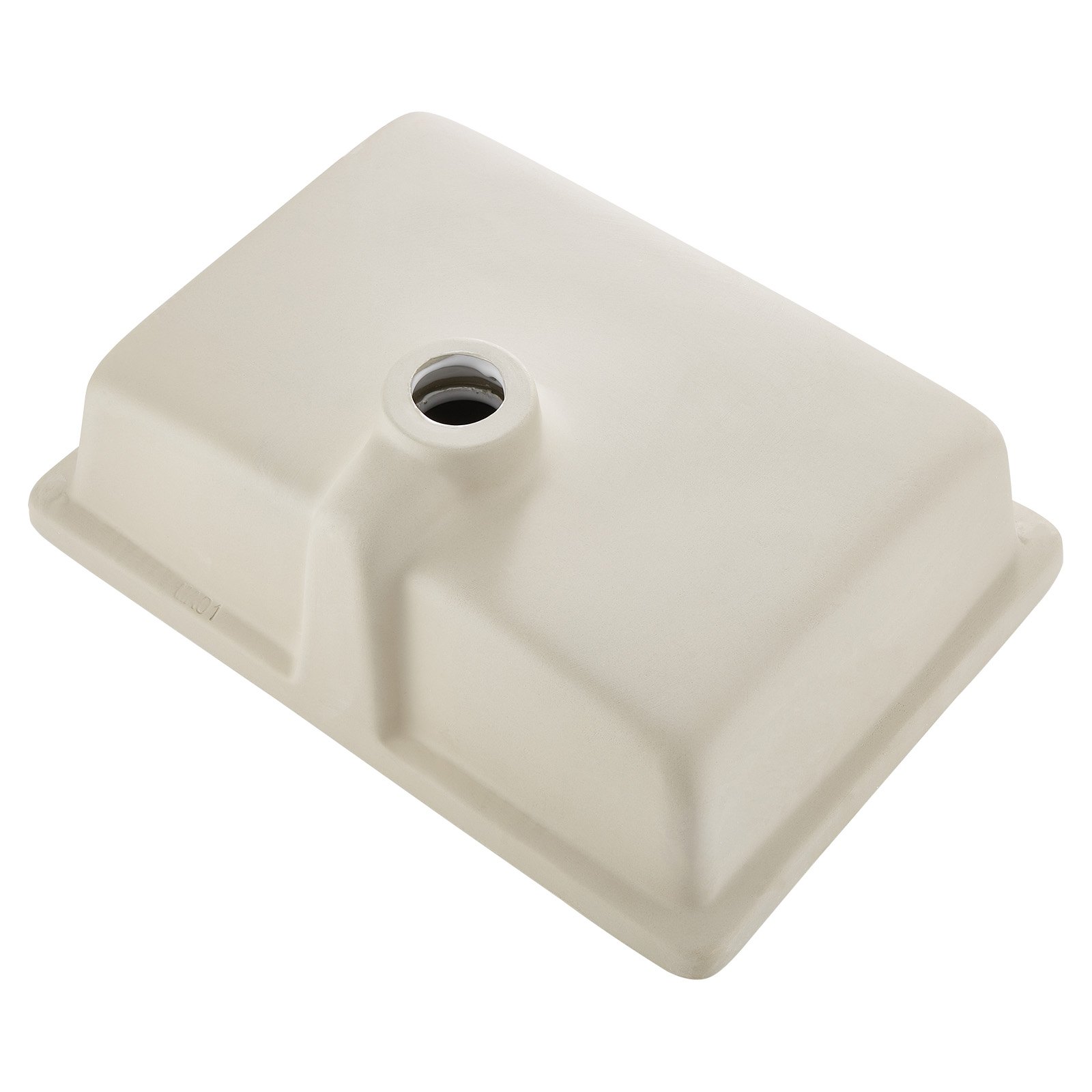 VEVOR Lavabo Bajo Encimera de Cerámica Rectangular, para Cocina, con Rebosadero, Resiste el Amarilleo y Conserva su Aspecto Radiante y Limpio, para Espacios Pequeños, Blanco, 470 x 335 x 170 mm