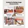 VEVOR Nivel de Burbuja Magnético de Aluminio, Juego de 4 Piezas 10/30/60/100 cm, Herramienta de Nivelación con 3 Burbujas, Estructura en I y Orificio para Colgar, Uso en Bricolaje Hogar Construcción