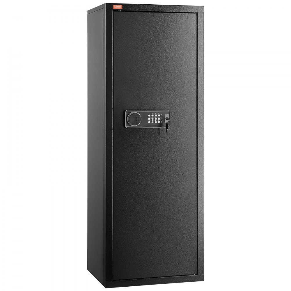 VEVOR Caja Fuerte para 8-10 Rifles con Cerradura y Teclado Digital Gabinete de Almacenamiento para Armas de Acceso Rápido con Estante Extraíble para Rifles y Escopetas para Hogar (Requiere Ensamblaje)
