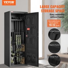 VEVOR Caja Fuerte 50x40x138 cm para 10-12 Rifles con Cerradura y Teclado Digital