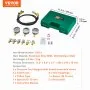 VEVOR Kit de prueba de presión hidráulica, 250/400/600 bar, 3 manómetros, 6 accesorios, 3 mangueras de prueba, medidor de prueba hidráulica para excavadora con estuche de transporte