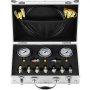 VEVOR Hydraulic Pressure Test Set, 250 / 400 / 600 bar, 3 Gauges, 9 Test Couplings, 3 Test Hoses, Excavator Hydraulic Test Gauge Set with Portable Carrying Case for Excavators, Tractors, Construction Equipment