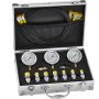 VEVOR Hydraulic Pressure Test Set, 250 / 400 / 600 bar, 3 Gauges, 9 Test Couplings, 3 Test Hoses, Excavator Hydraulic Test Gauge Set with Portable Carrying Case for Excavators, Tractors, Construction Equipment