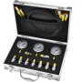 VEVOR Hydraulic Pressure Test Set, 250 / 400 / 600 bar, 3 Gauges, 9 Test Couplings, 3 Test Hoses, Excavator Hydraulic Test Gauge Set with Portable Carrying Case for Excavators, Tractors, Construction Equipment