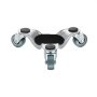 VEVOR Furniture Trolley 4-Piece Set, 158 x 158 x 65 mm, 200 kg Load Capacity, 3-Wheeled, Steel Furniture Dolly with Triangular Swivel Caster, Transport Dolly for Household Appliances, Sofa, Refrigerator
