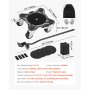 VEVOR 4 PCS Plataforma Rodante para Muebles 158 x 158 x 65 mm Carga de 544 kg, Transportador de Muebles Resistente con 5 Ruedas Giratorias de 360° y Panel de Acero al Carbono para Mover Muebles