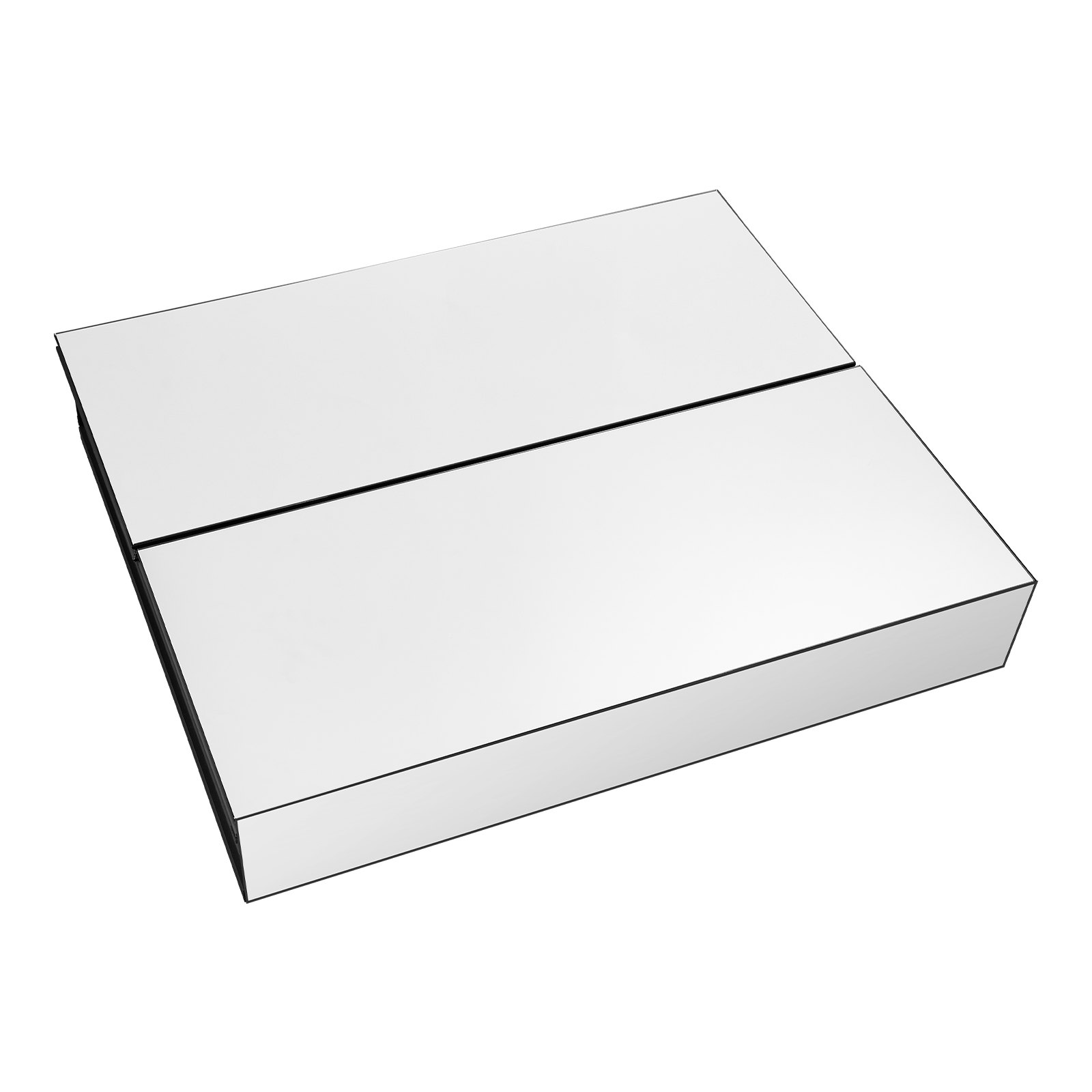 VEVOR Botiquín con Espejo para Baño, 2 Puertas con Espejo y Estantes de Vidrio Ajustables, Instalación Empotrada y Montada en Pared, Aluminio, Organizador de Almacenamiento, 662 x 135 x 762 mm