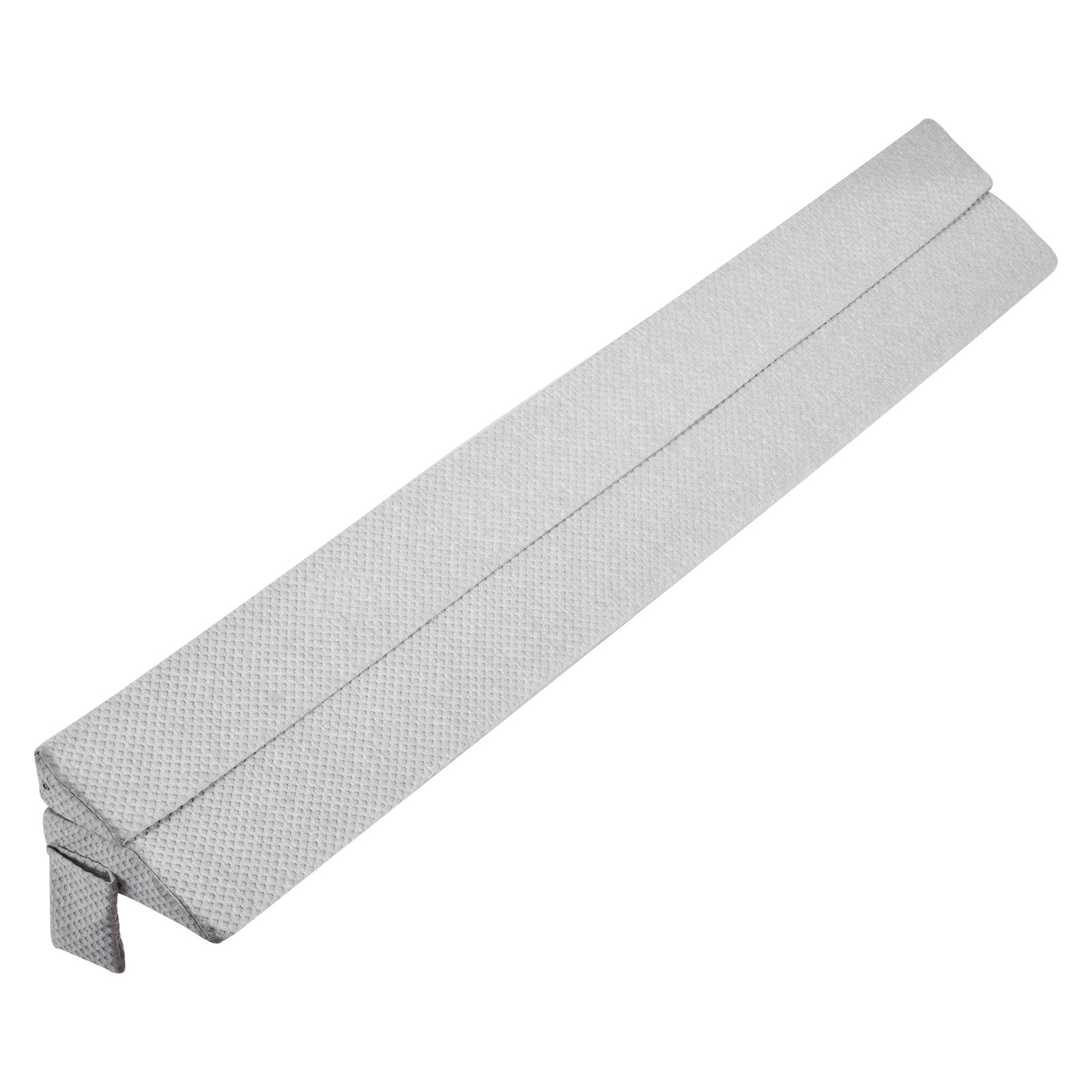 VEVOR Almohada de Cuña para Cabecera, Tamaño King, 193 x 25 x 15 cm, Rellena el Espacio entre la Cabecera y el Colchón de 0 a 18 cm. Espuma 25D con Bolsillo Lateral para el Respaldo, Gris, 2 uds