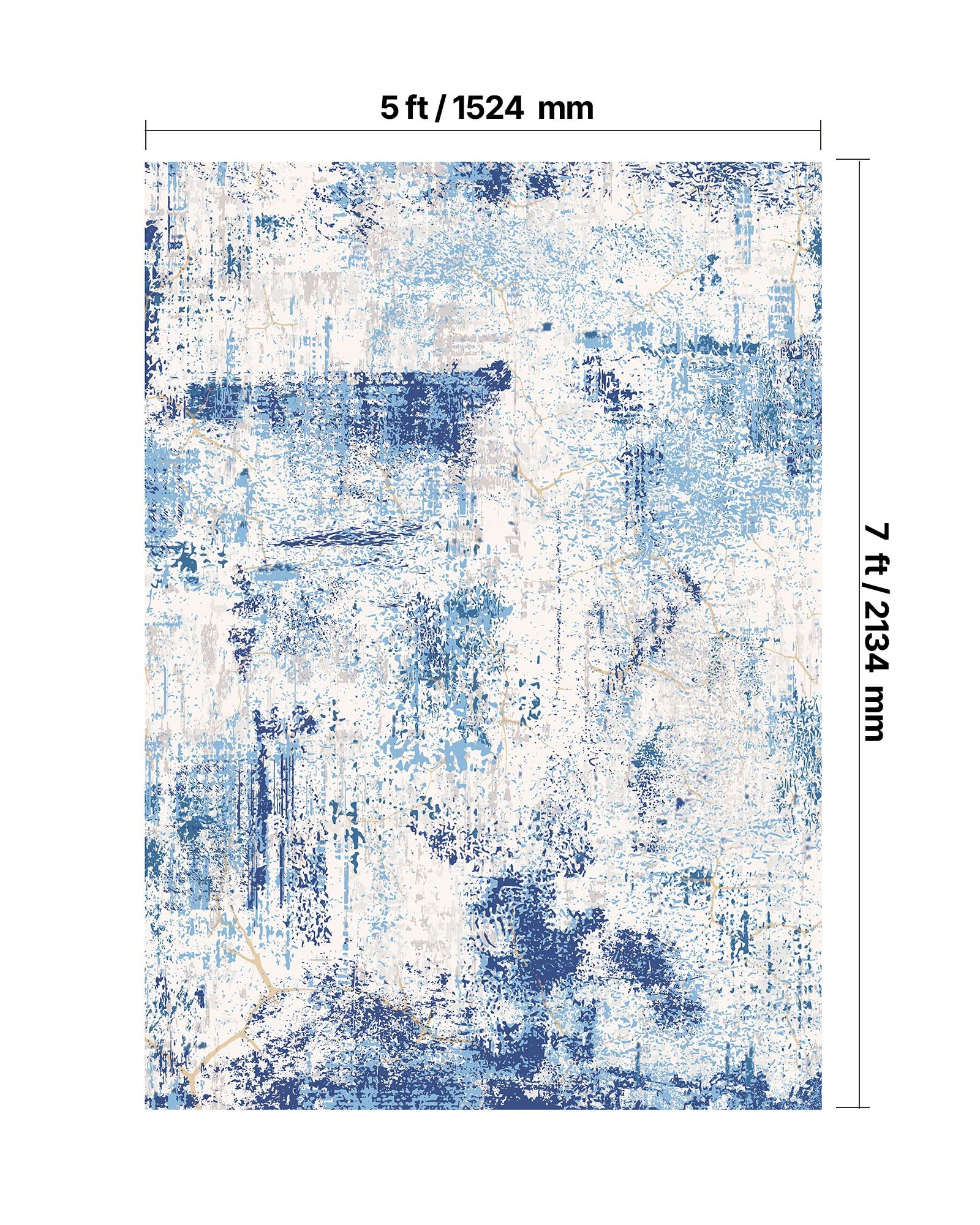 VEVOR Alfombra Suave de 1,5 x 2,1 m Alfombra Moderna Pelo Corto Antideslizante Resistente al Desgarro Elegante Ideal para Dormitorio, Oficina, Sala de Estar, Habitación Infantil, Entrada, Azul
