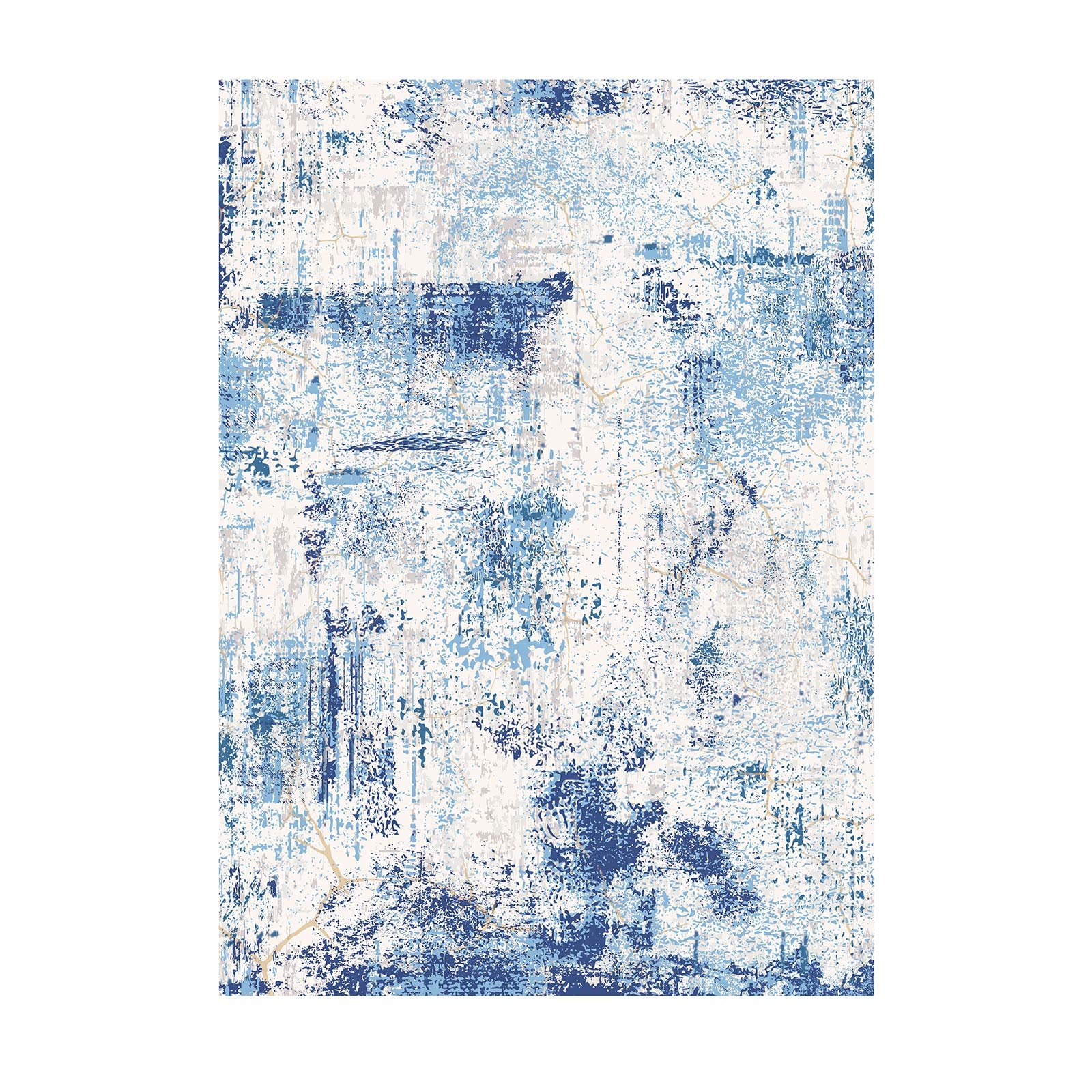 VEVOR Alfombra Suave de 1,5 x 2,1 m Alfombra Moderna Pelo Corto Antideslizante Resistente al Desgarro Elegante Ideal para Dormitorio, Oficina, Sala de Estar, Habitación Infantil, Entrada, Azul