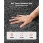 VEVOR Alfombra de Pelo Largo, Mullida, de Triple Capa, Forma Rectángulo, Ideal para Salón, Dormitorio y Jardín de Invierno, Suave, Antideslizante y sin Pelusa, Color Gris, 2438 x 1524 x 42 mm