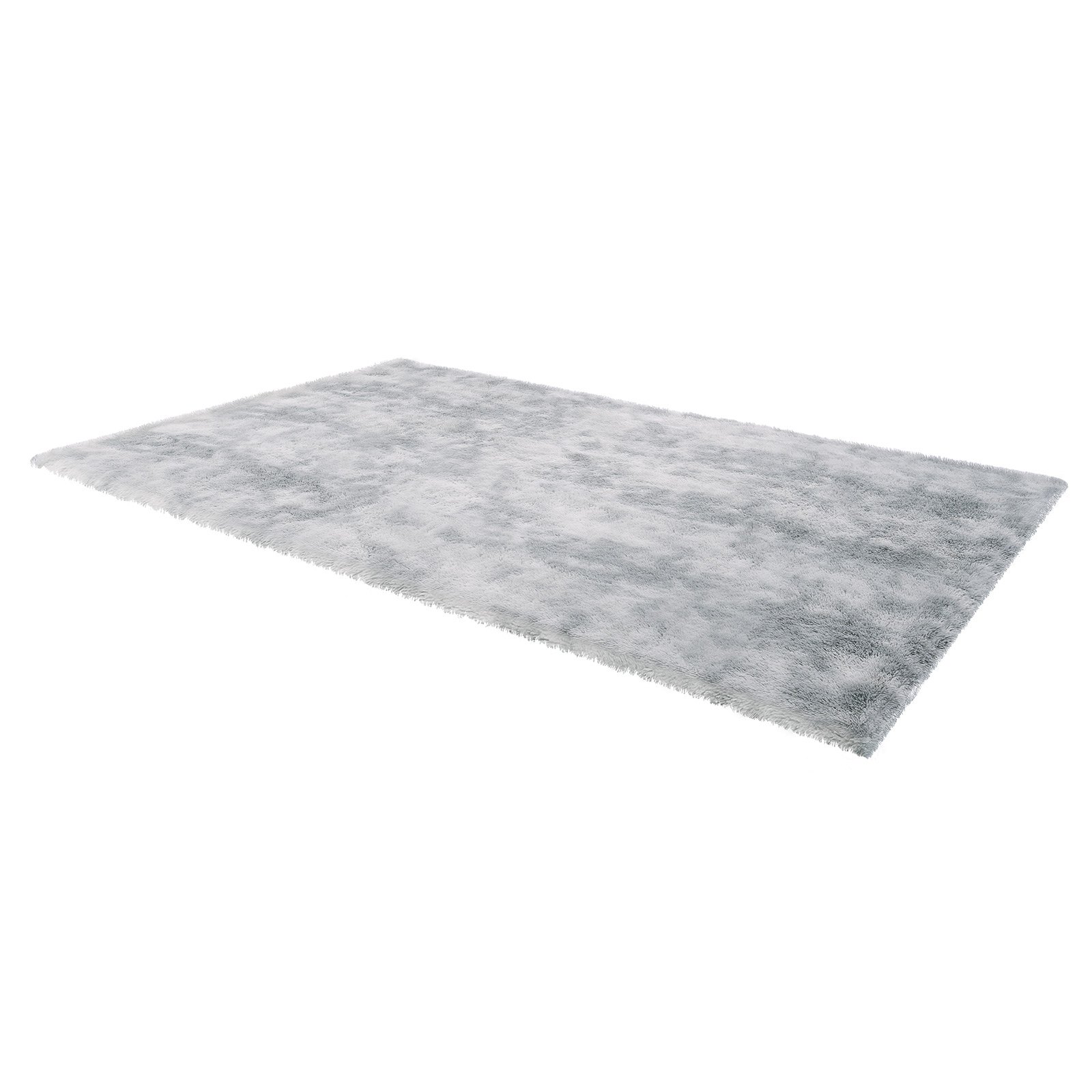 VEVOR Alfombra de Pelo Largo, Mullida y de Triple Capa, Forma Rectángulo, Ideal para Salón, Dormitorio e Invernadero, Suave y sin Pelusa, Antideslizante, Mezcla de Grises, 2743 x 1829 x 42 mm