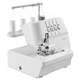 VEVOR Máquina de Coser Overlock, 1250 Puntadas por Minuto, Capacidad para 2-3-4 Hilos, Alimentación Diferencial Ajustable, con Brazo Libre e Iluminación LED, Color Blanco, 320 x 280 x 320 mm