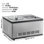 VEVOR Compressor Ice Cream Maker, 2L, 180W, Frozen Yogurt Maker, 3 Modes, Portable Ice Cream Maker for Sorbet, Gelato, Low Noise, Silver, Electric