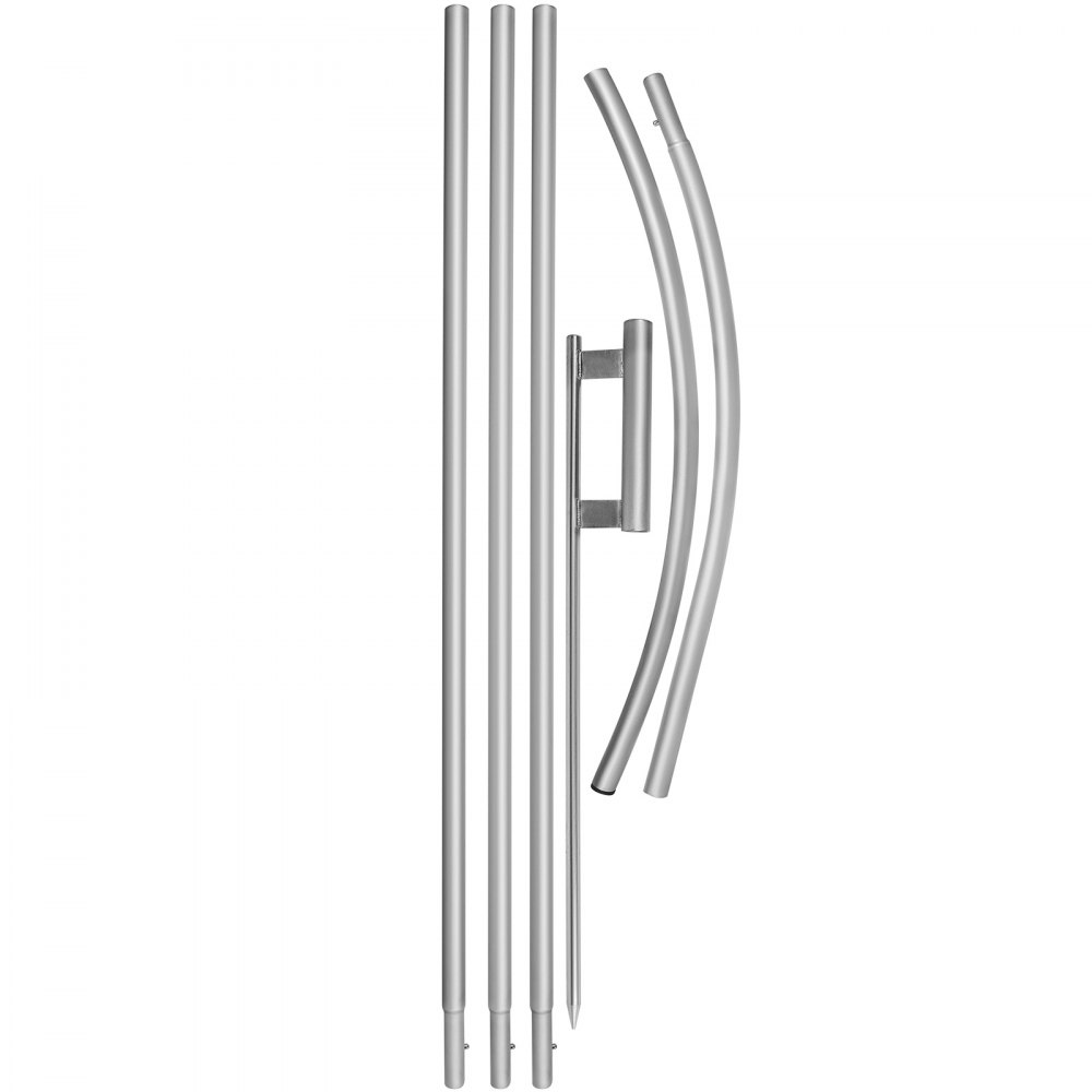 VEVOR Bandera de Plumas, 4,3 m 10 Kits Bandera de Estandarte de Pluma, 25 mm Poste de Bandera de Pluma, Banderas Publicitarias, Bandera Tipo Pluma con Bolsa para Apertura, Presentaciones de Tiendas