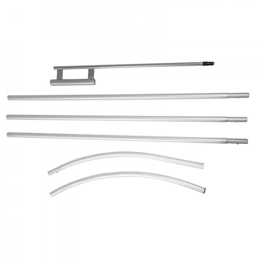 VEVOR Bandera de Plumas, 4,3 m 12 Kits Bandera de Estandarte de Pluma, 25 mm Poste de Bandera de Pluma, Banderas Publicitarias, Bandera Tipo Pluma con Bolsa para Apertura, Presentaciones de Tiendas