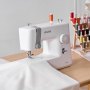 VEVOR Máquina de Coser, Máquina de Coser con 18 Aplicaciones de Puntadas, Luz LED, Pedal, Control de Dial Sencillo, Marco Interior de Metal, Ligera y Portátil para Manualidades y Remiendos, Blanco