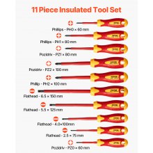 VEVOR 11 PCS Kit de Destornilladores Eléctricos Profesionales para Electricistas