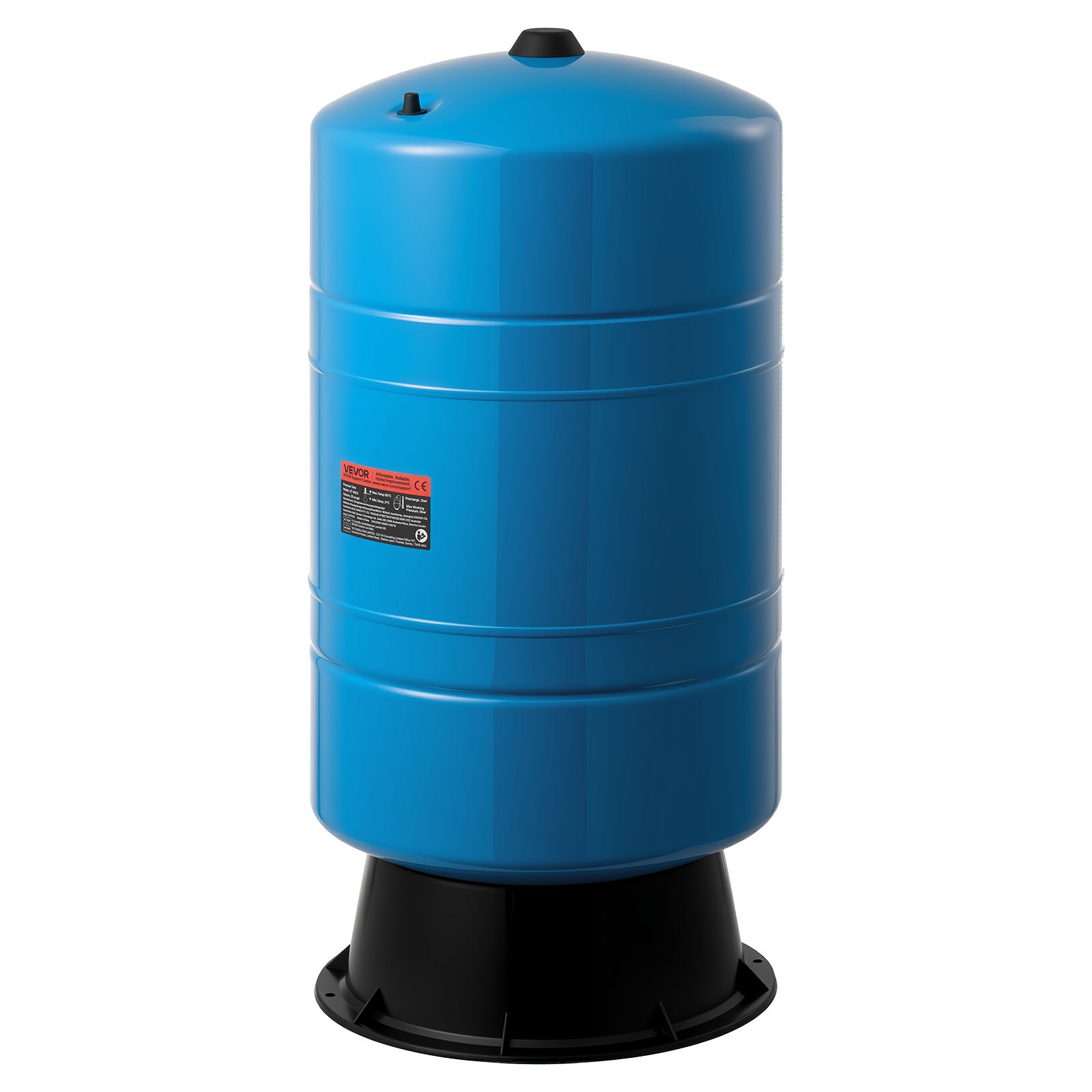 VEVOR Tanque de Presión para Pozos Verticales, 75,7 L, para Bombas de Pozo, Contenedor de Almacenamiento de Agua de Acero al Carbono para Hogares, Escuelas, Granjas y Sistemas de Riego, Azul