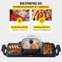 VEVOR Parrilla Eléctrica 2 en 1 para Ollas Calientes 2,8 L Olla Doble Parrilla Eléctrica para Barbacoa 800W (Olla Caliente) +1600W (Parrilla) Parrilla Eléctrica para Cocinar Filetes, Verduras 180-240℃