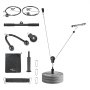 VEVOR Sistema de Polea Carga de 127 kg, Juego de Polea para Gimnasio en Casa con 2 Cables de Acero, Barra Corta 39,5 cm, Cuerda para Tríceps, Entrenamiento de Brazos para Bíceps, Hombros, Espalda