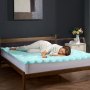 VEVOR Cubrecolchón de 1524 x 2032 x 50,8 mm, Protector de Colchón de Espuma Viscoelástica de Infusión de Gel Refrescante con 7 Zonas para Aliviar la Presión, Soporte Cómodo para Cualquier Cama