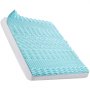 VEVOR Cubrecolchón de 1524 x 2032 x 50,8 mm, Protector de Colchón de Espuma Viscoelástica de Infusión de Gel Refrescante con 7 Zonas para Aliviar la Presión, Soporte Cómodo para Cualquier Cama