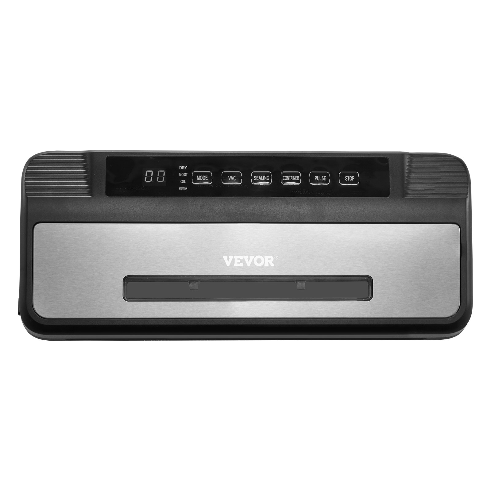 VEVOR 120 W 80 kPa 7 en 1 Máquina Selladora al Vacío de Alimentos de 384 x 156 x 88 mm, Sistema Automático de Sellado de Aire con Cortador Incorporado con 10 Bolsas de Vacío y 1 Rollo de Bolsas