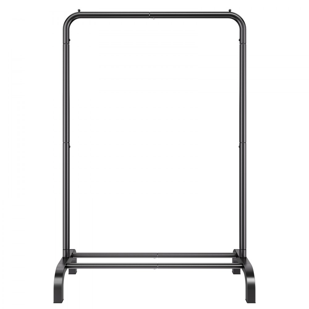 VEVOR Perchero Burro para Ropa de 1 Barra Largo de 1010 mm Alto de 1510 mm Perchero de Acero al Carbono con Zapatero en Parte Inferior Perchero de Pie para Guardar Ropas Zapatos en Dormitorio, Negro