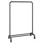 Perchero VEVOR de metal negro con estructura resistente y barra para colgar individual.