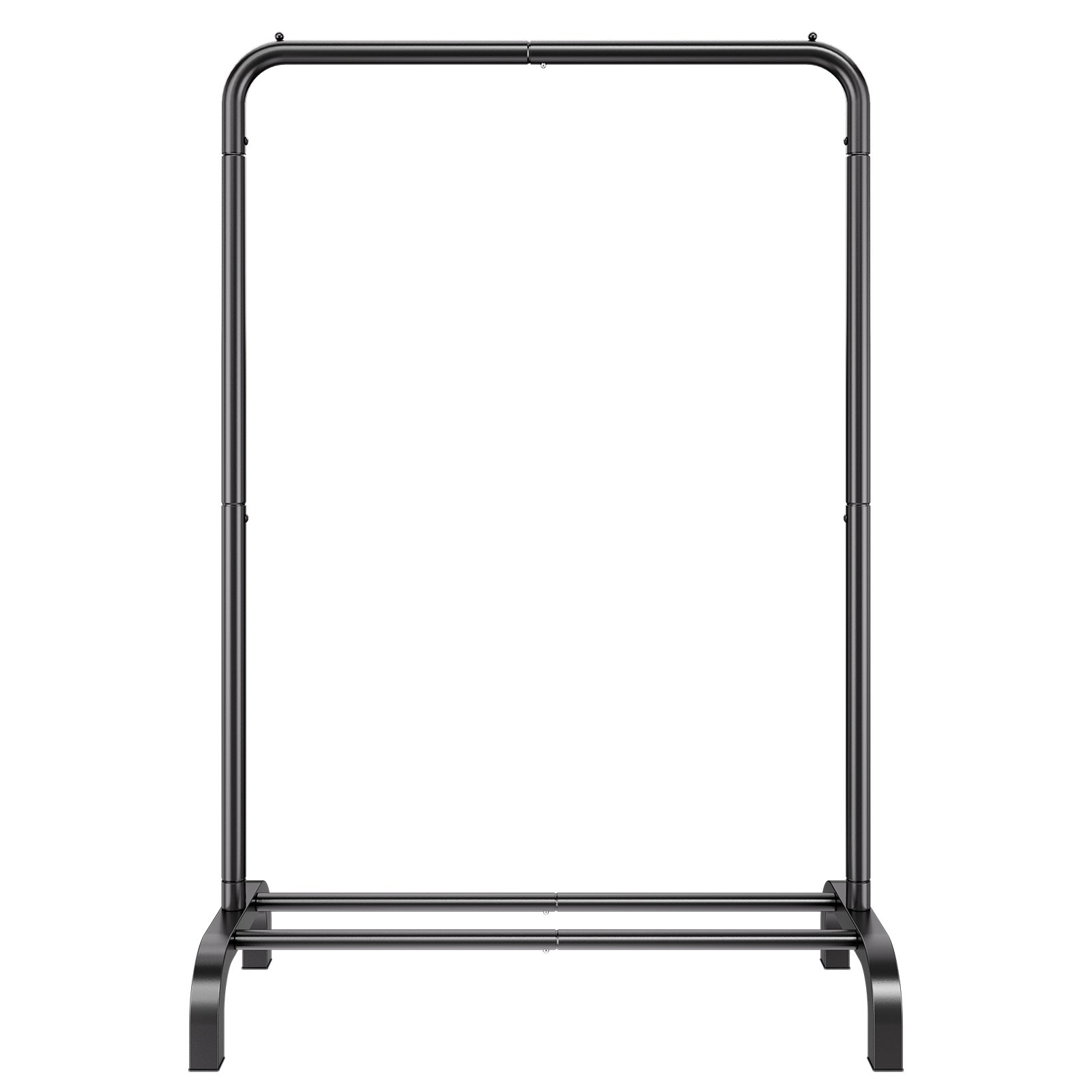VEVOR Perchero Burro para Ropa de 1 Barra Largo de 1010 mm Alto de 1510 mm Perchero de Acero al Carbono con Zapatero en Parte Inferior Perchero de Pie para Guardar Ropas Zapatos en Dormitorio, Negro