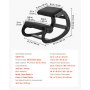 VEVOR Silla Ergonómica de Rodillas con Estructura de Madera, Cojines de Espuma Gruesa Ajustables, Taburete para Rodillas Carga de 120 kg, Relajación de Cuello y Espalda para Hogar, Oficina, Negro