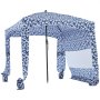 VEVOR Cabaña de Playa 183 x 183 cm, con Toldo Lateral, Protección Solar UPF 50+, con Sacos de Arena y Sombrilla Portátil Grande para Uso al Aire Libre en Familia y con Amigos, Rayas Azul Marino