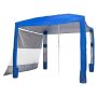 VEVOR Cabaña de Playa 2,4 x 2,4 m, con Pared Lateral, Protección Solar UPF 50+, con Sacos de Arena, Toldo Ajustable en Altura y Portátil para Disfrutar en Familia o con Amigos, Azul Marino Liso