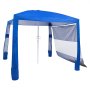 VEVOR Cabaña de Playa 2,4 x 2,4 m, con Pared Lateral, Protección Solar UPF 50+, con Sacos de Arena, Toldo Ajustable en Altura y Portátil para Disfrutar en Familia o con Amigos, Azul Marino Liso