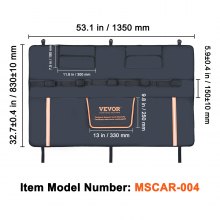 VEVOR Cojín protector para portón trasero 135x83 cm Capacidad 5 bicicletas