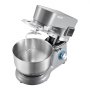 VEVOR Batidora de Pie de Helados 1,7 L, 6 Velocidades, Pantalla Digital LED, Temporizador, Paleta para Mezclar, Gancho para Masa y Protector contra Salpicaduras, Gris, 1400 W, 375 x 212 x 305 mm