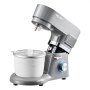 VEVOR Batidora de Pie de Helados 1,7 L, 6 Velocidades, Pantalla Digital LED, Temporizador, Paleta para Mezclar, Gancho para Masa y Protector contra Salpicaduras, Gris, 1400 W, 375 x 212 x 305 mm