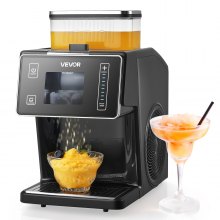 VEVOR Máquina de Hielo en Copos de Nieve, 20 kg/Día, con Cuchilla de Acero Inoxidable, con Tanque 0,8 L y Enfriamiento Rápido en 90 s, Ideal para Eventos Pequeños en Casa, 8 Velocidades, Negro