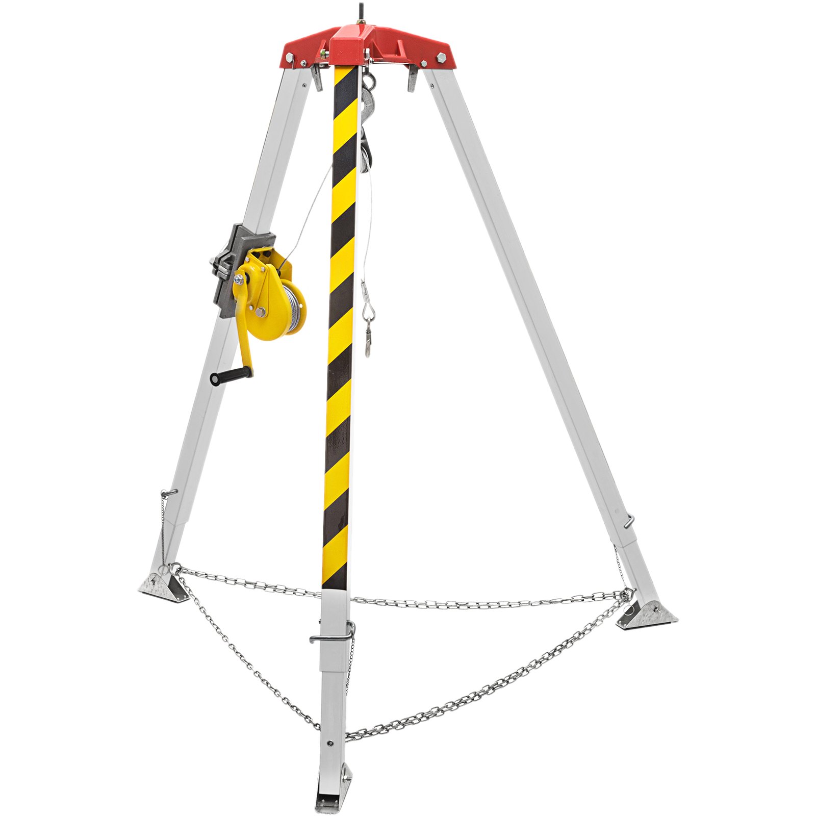 VEVOR Soporte de Aluminio ≤ 180 kg, Trípode de Construcción con Patas de Trípode Altavoz ≤500 N Trípode Rescate de Cabrestante 1,34-2,15 m Portatil Soporte 12,2 kg  Trípode de Espacio Confinado