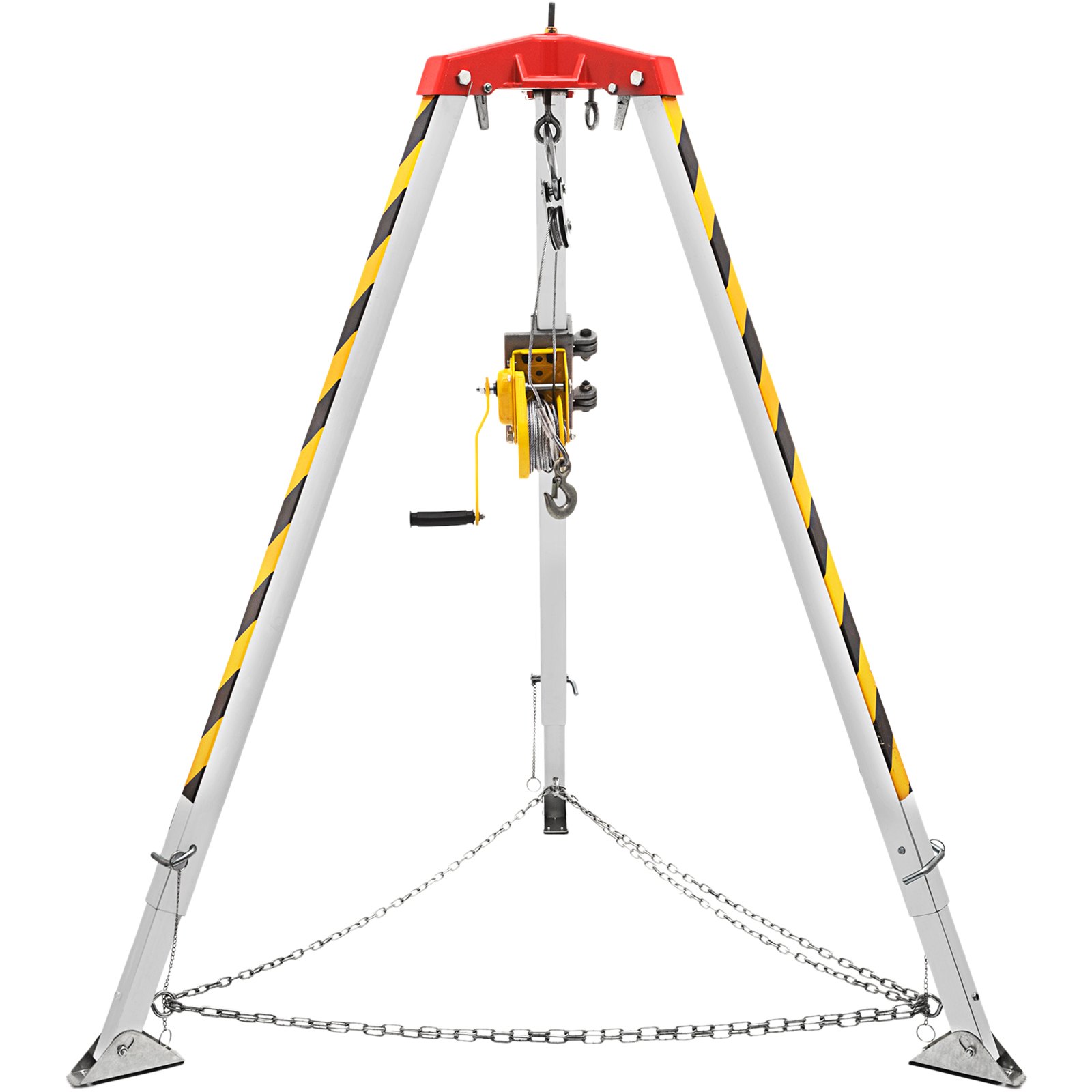 VEVOR Soporte de Aluminio ≤ 180 kg, Trípode de Construcción con Patas de Trípode Altavoz ≤500 N Trípode Rescate de Cabrestante 1,34-2,15 m Portatil Soporte 12,2 kg  Trípode de Espacio Confinado