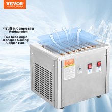 VEVOR Máquina para Hacer Helados Fritos Bandeja para Helados Fritos de 28 x 24 cm Plancha para Helados Enrollados de Acero Inoxidable con Compresor y 2 Raspadores para Hacer Helados, Yogur Helado