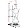 VEVOR Essential Oil Distillation Kit, 2000 ml Distillation Apparatus, 3.3 Boro Laboratory Glass Distillation Kit with 1000 W Heating Plate and 24-, 40-Connection, 28-Piece Set