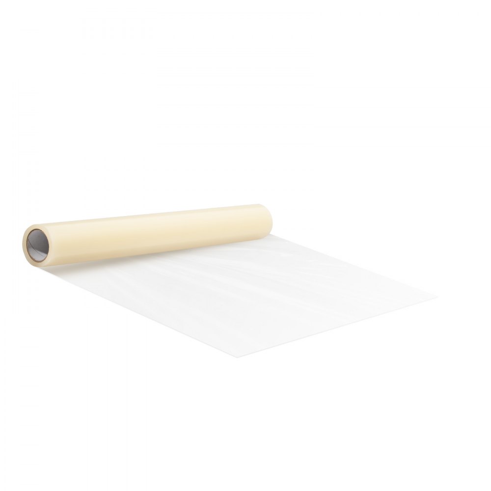 VEVOR Película Protectora para Alfombra 9,2 x 61 m con Respaldo Adhesivo, Rollo de Polietileno Autoadhesivo Antideslizante Resistente a Rayones y Derrames para Construcción, Pintura y Renovación