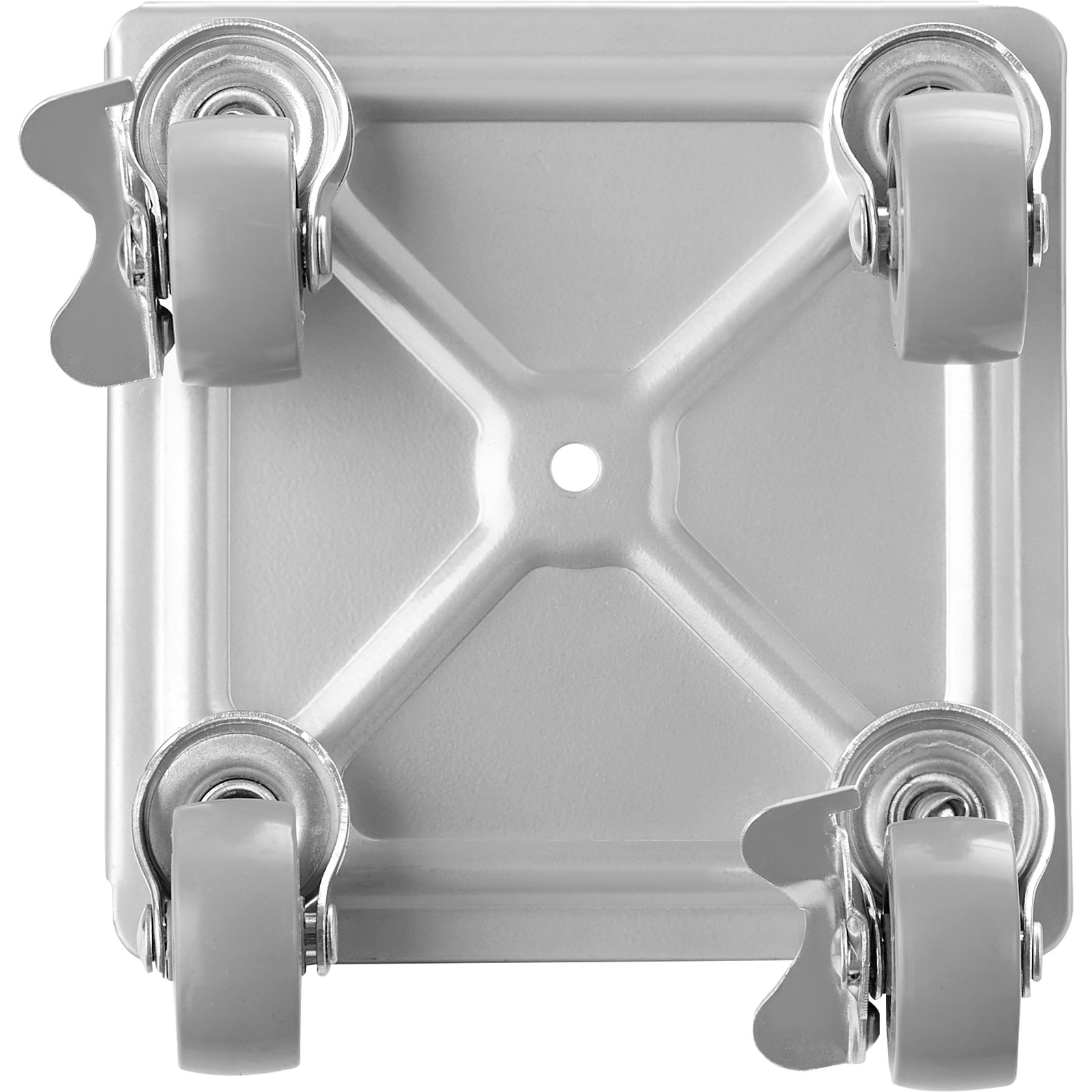 Vista superior del carro para muebles VEVOR con un marco de metal sólido y cuatro ruedas giratorias.