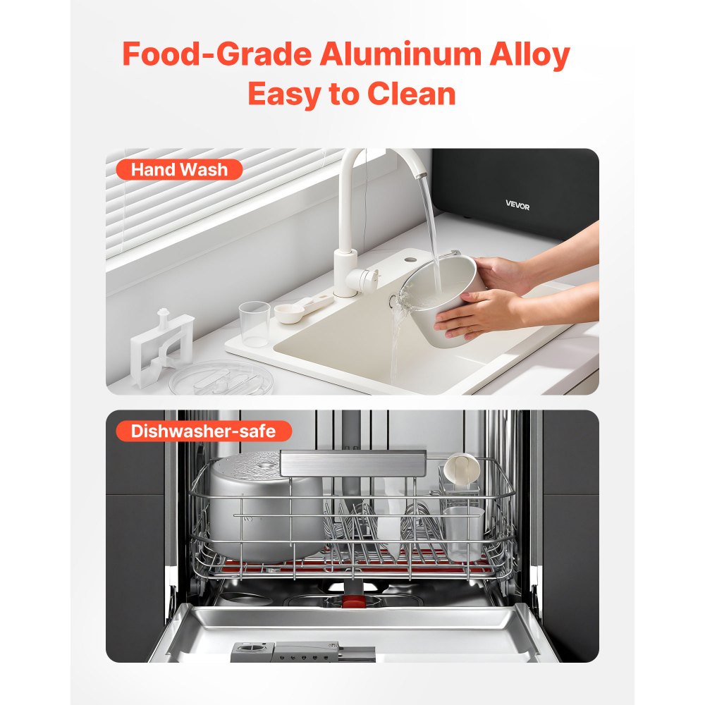 VEVOR Máquina Automática para Hacer Helados 1,5 L con Compresor Incorporado sin Precongelación Heladera Automática de 3 Modos 425 x 290 x 245 mm con Tapa Transparente para Cocina Doméstica, Negro
