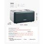 VEVOR Máquina Automática para Hacer Helados 1,5 L con Compresor Incorporado sin Precongelación Heladera Automática de 3 Modos 425 x 290 x 245 mm con Tapa Transparente para Cocina Doméstica, Negro
